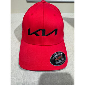 Men's Flexfit Red Kia Logo Baseball Cap L/XL